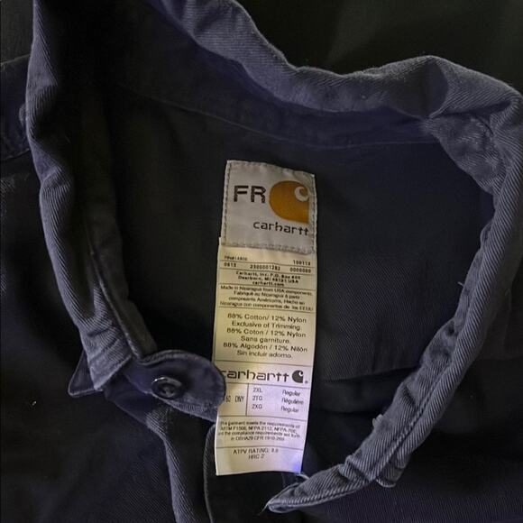CARHARTT fire resistant men's work shirt 2X - Picture 2 of 5